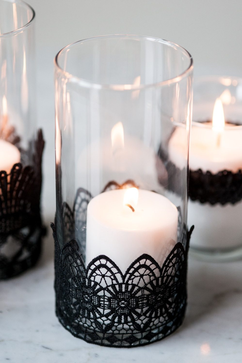 Best ideas about DIY Candle Holders
. Save or Pin DIY Black Lace Candle Holders The Sweetest Occasion Now.