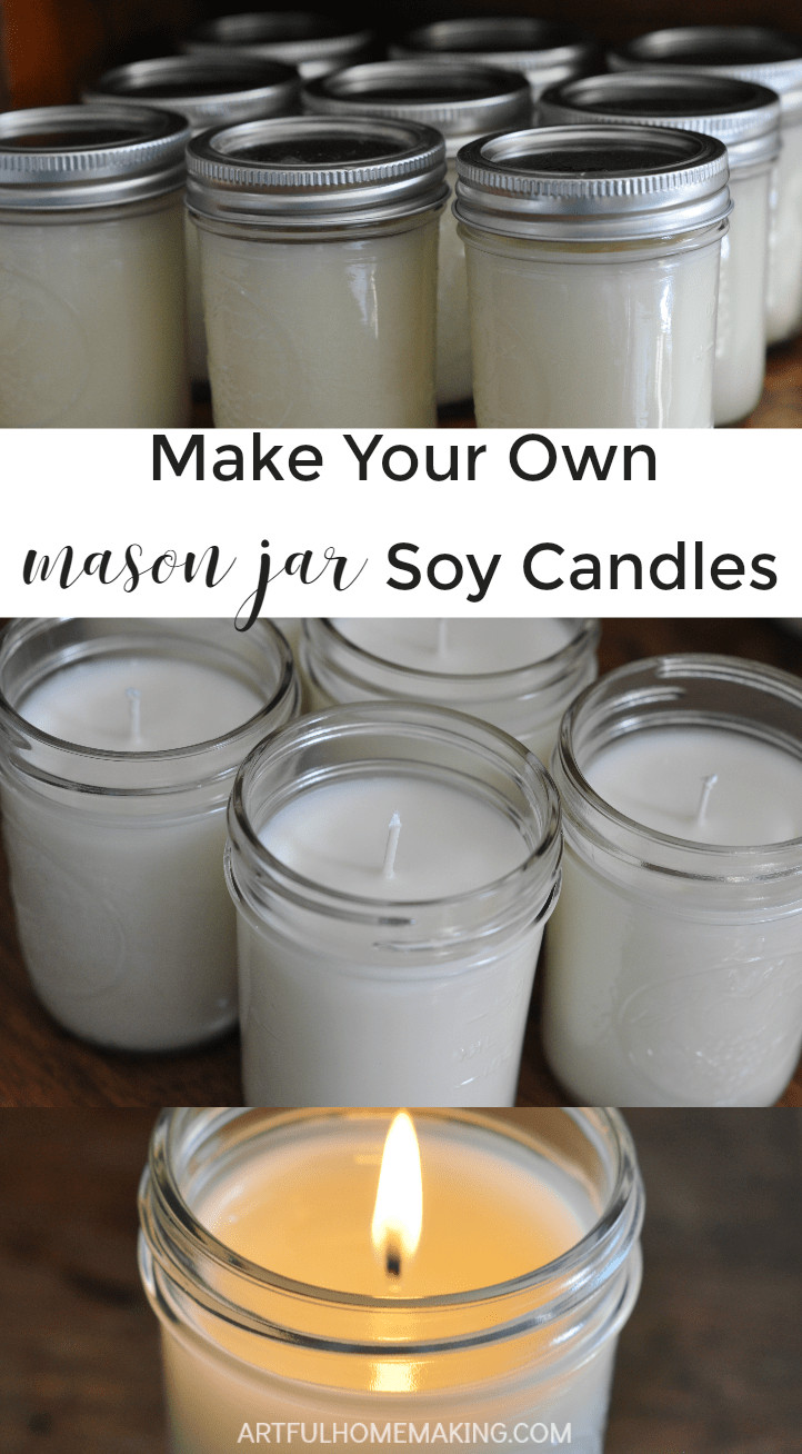 Best ideas about DIY Candle Making
. Save or Pin Make Your Own Mason Jar Soy Candles Tutorial Artful Now.