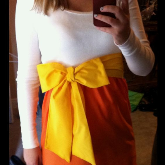 Best ideas about DIY Candy Corn Costume
. Save or Pin Adult Candy Corn shirt dress use a tee or tank for the Now.