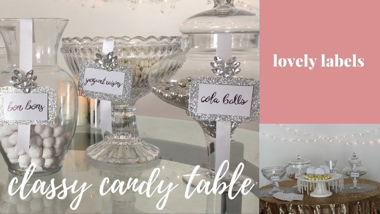 Best ideas about DIY Candy Table
. Save or Pin DIY CLASSY CANDY TABLE Lovely Labels Tutorial Now.