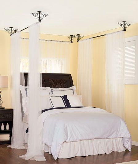 Best ideas about DIY Canopy Bed With Curtain Rods
. Save or Pin 17 Best ideas about Ceiling Mount Curtain Rods on Now.