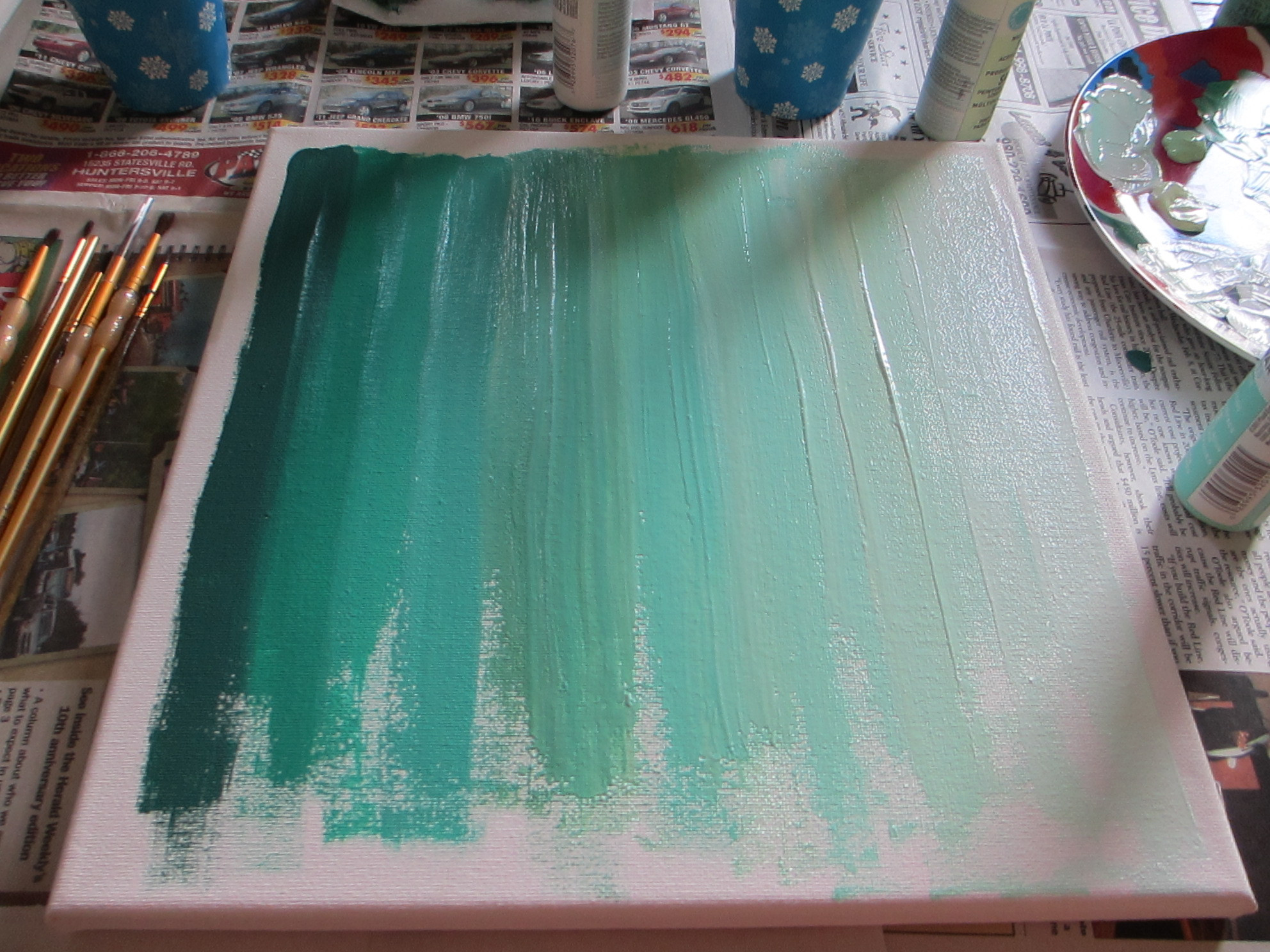 Best ideas about DIY Canvas Painting
. Save or Pin Ombre Art DIY – Two Delighted Now.