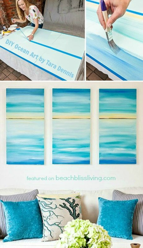 Best ideas about DIY Canvas Painting Tutorials
. Save or Pin Create a Soothing Beach Vibe with Easy DIY Ocean Canvas Now.