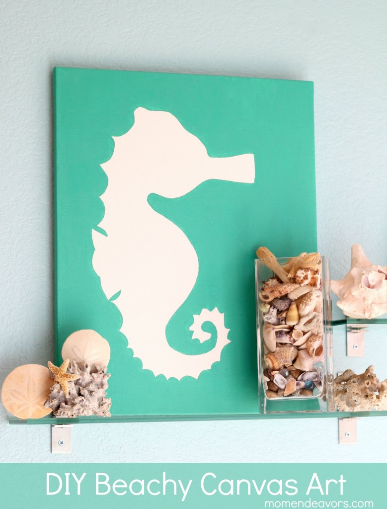 Best ideas about DIY Canvas Prints
. Save or Pin DIY Art Beachy Seahorse Canvas Now.