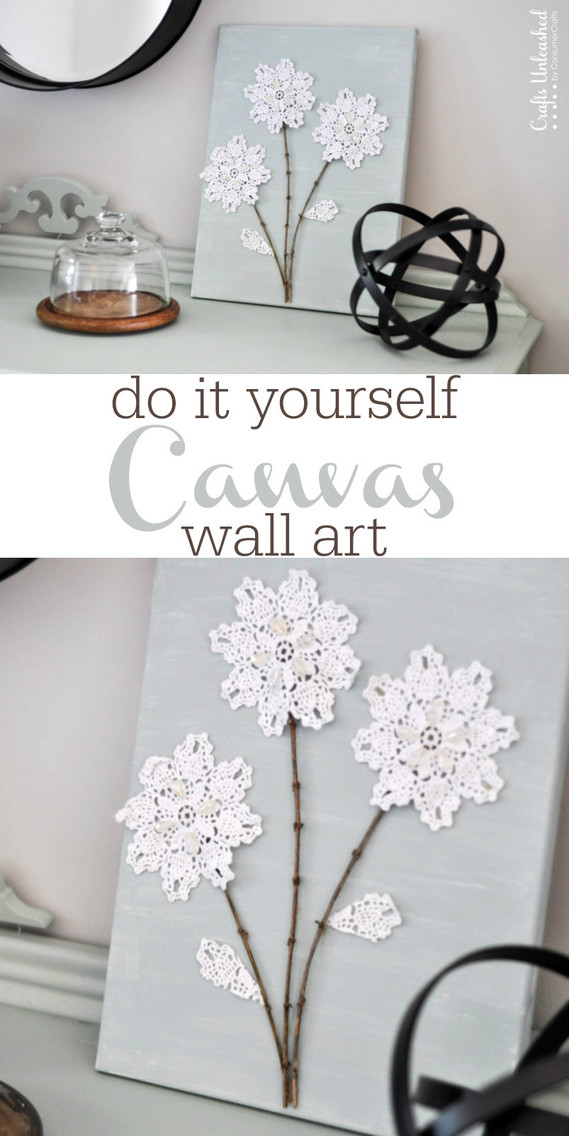 Best ideas about DIY Canvas Wall Art
. Save or Pin DIY Canvas Wall Art Shabby Chic Flowers Crafts Unleashed Now.
