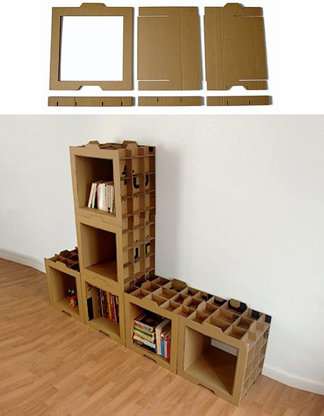 Best ideas about DIY Cardboard Box Shelves
. Save or Pin Moving Boxes DIY Modular Cardboard Recycling Bookcases Now.