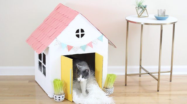 Best ideas about DIY Cardboard Cat House
. Save or Pin Turn Old Boxes Into An Adorable Cat House Now.