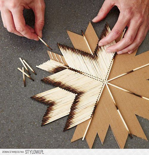 Best ideas about DIY Cardboard Wall Art
. Save or Pin DIY Wall Art cardboard & burnt matches Now.