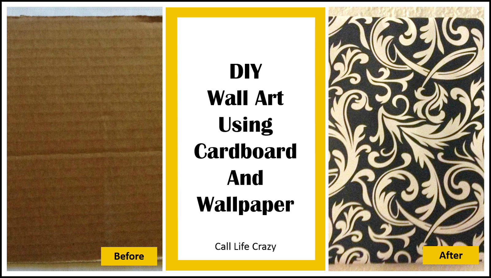 Best ideas about DIY Cardboard Wall Art
. Save or Pin DIY Wall Art Using Cardboard Call Life Crazy Now.