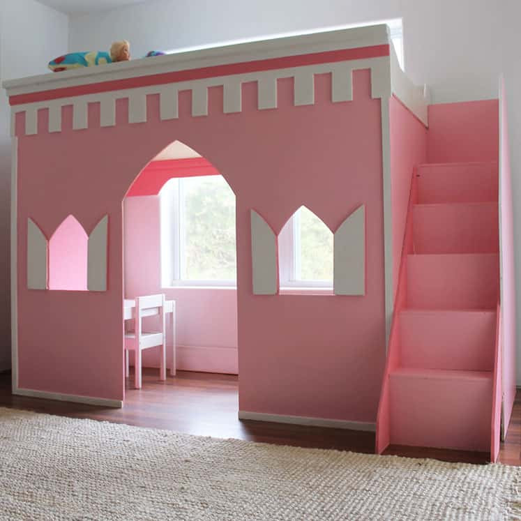 Best ideas about DIY Castle Bed
. Save or Pin How to Build a Princess Castle Loft Bed Remodelaholic Now.