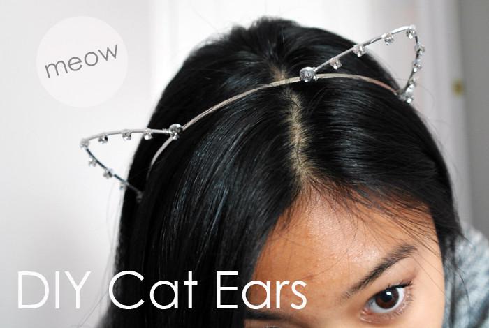 Best ideas about DIY Cat Ears
. Save or Pin Deconstrut Meow DIY Rhinestone Cat Ears Now.