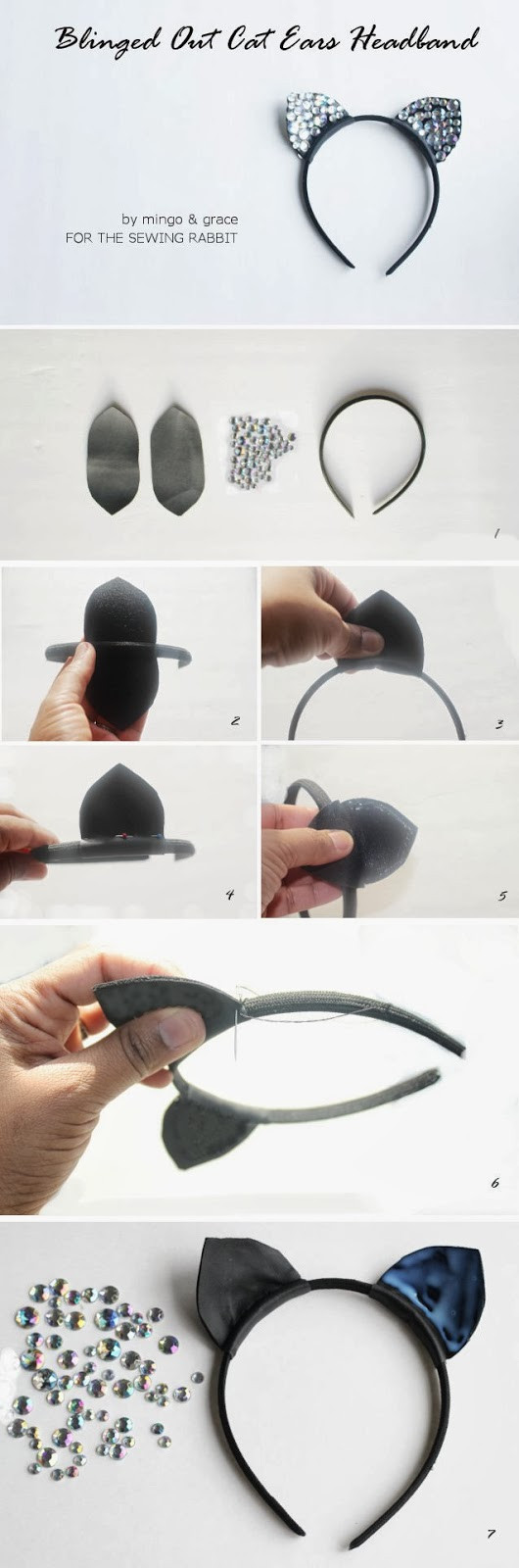 Best ideas about DIY Cat Ears
. Save or Pin Blinged Out Cat Ears Headband DIY The Sewing Rabbit Now.