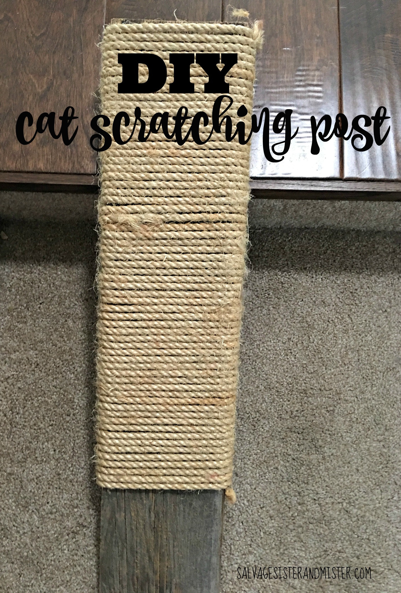 Best ideas about DIY Cat Scratching
. Save or Pin DIY Cat Scratching Post Salvage Sister and Mister Now.