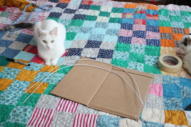 Best ideas about DIY Cat Tent
. Save or Pin Picture of Shape the hangers reinforce the cardboard if Now.