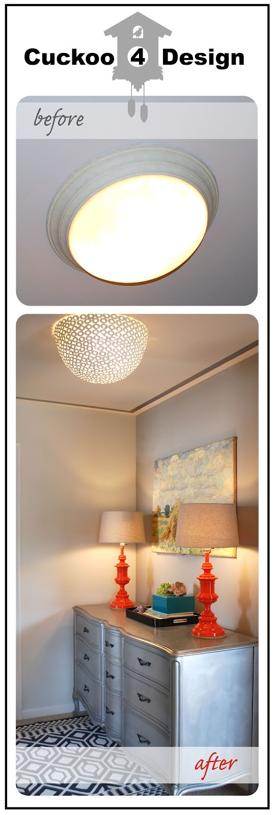 Best ideas about DIY Ceiling Light Fixture
. Save or Pin HomeGoods clearance bowl as DIY ceiling fixture Now.