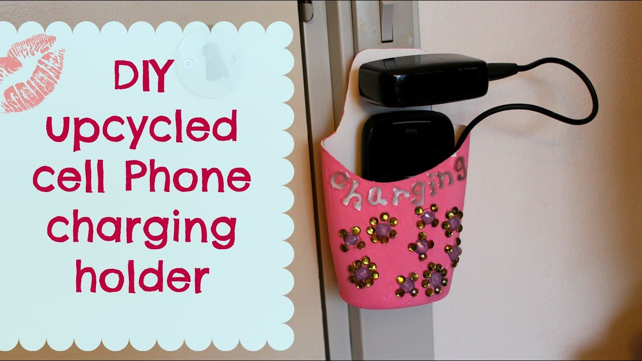 Best ideas about DIY Cell Phone Holder
. Save or Pin DIY upcycled cell phone charging holder Now.