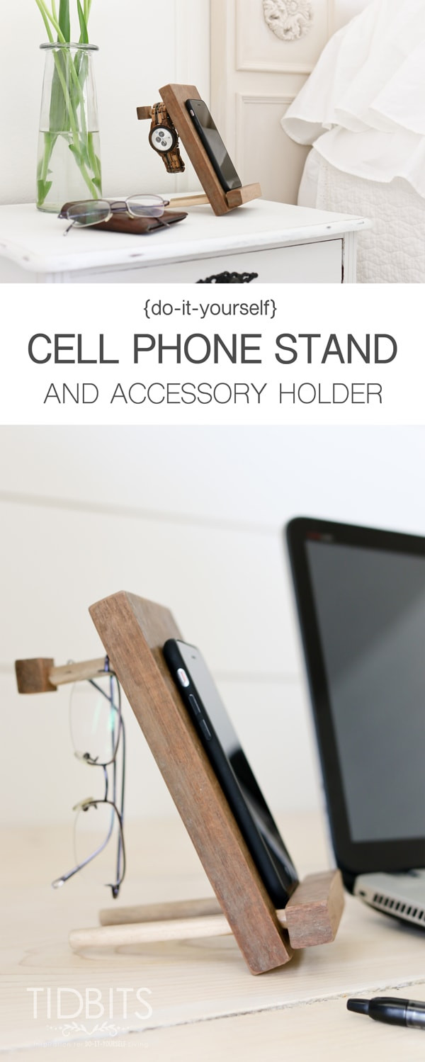 Best ideas about DIY Cell Phone Stand
. Save or Pin DIY Cell Phone Stand and Accessory Holder Tidbits Now.