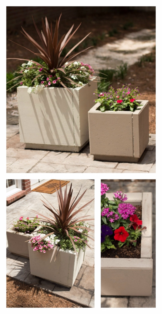 Best ideas about DIY Cement Planters
. Save or Pin 42 DIY Ideas to Increase Curb Appeal Now.