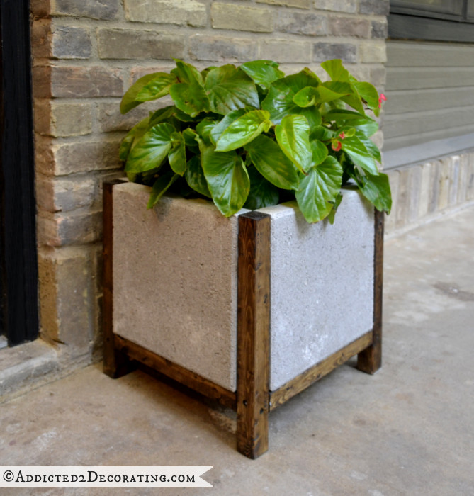 Best ideas about DIY Cement Planters
. Save or Pin Easy DIY Wood and Concrete Planter Now.