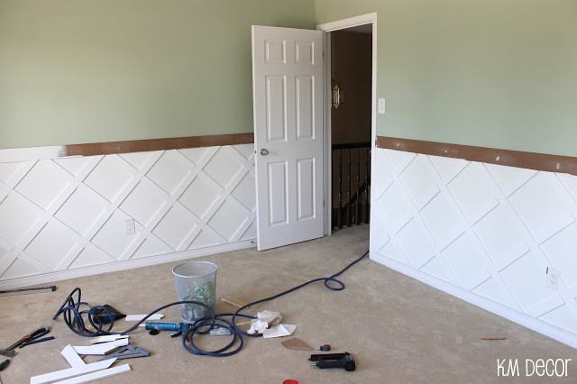 Best ideas about DIY Chair Rail
. Save or Pin KM Decor DIY Lattice Wainscoting Now.