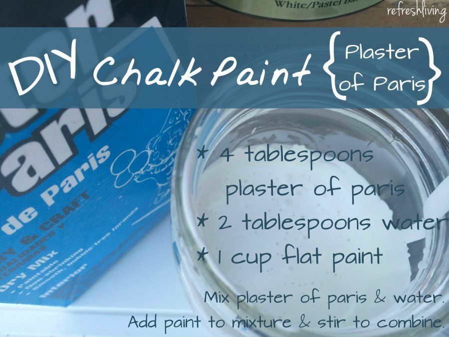 Best ideas about DIY Chalk Paint With Plaster Of Paris
. Save or Pin The Best DIY Chalk Paint Recipe Refresh Living Now.