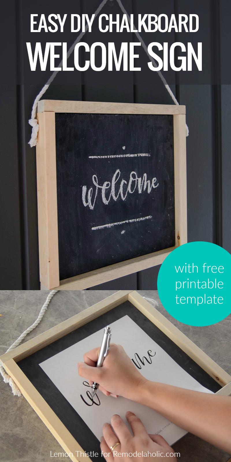 Best ideas about DIY Chalkboard Sign
. Save or Pin Remodelaholic Now.