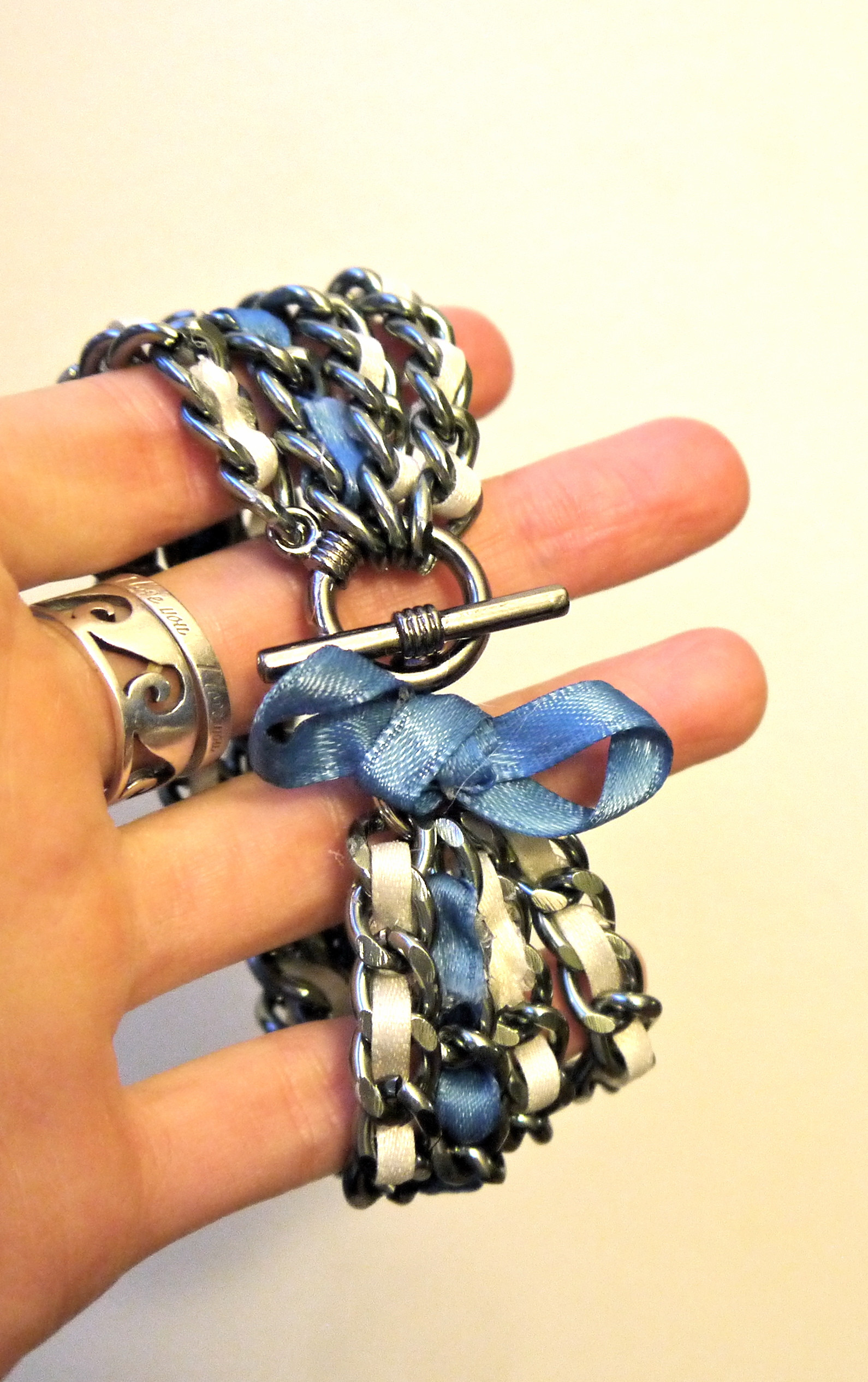 Best ideas about DIY Charms Bracelet
. Save or Pin diy ribbon & chain bracelet – pumps & iron Now.