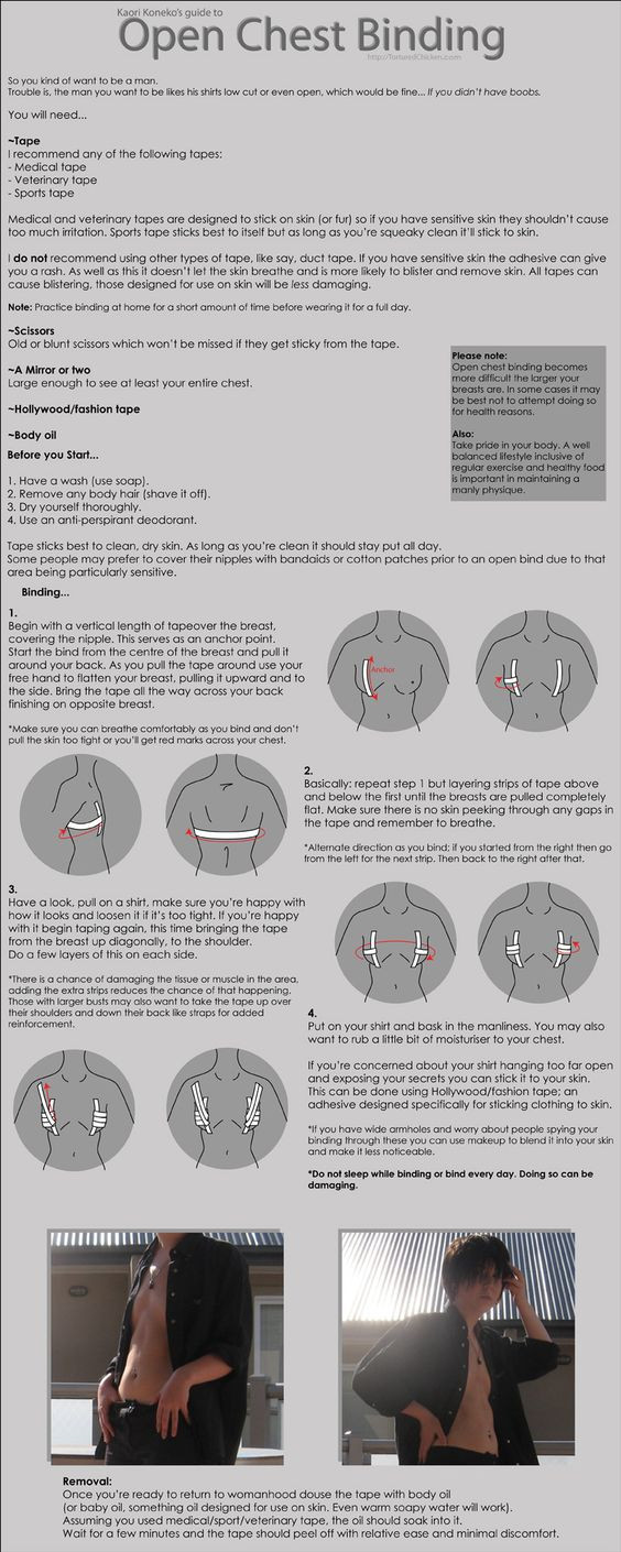 Best ideas about DIY Chest Binder
. Save or Pin Open Chest Binding by KaoKoneko Now.