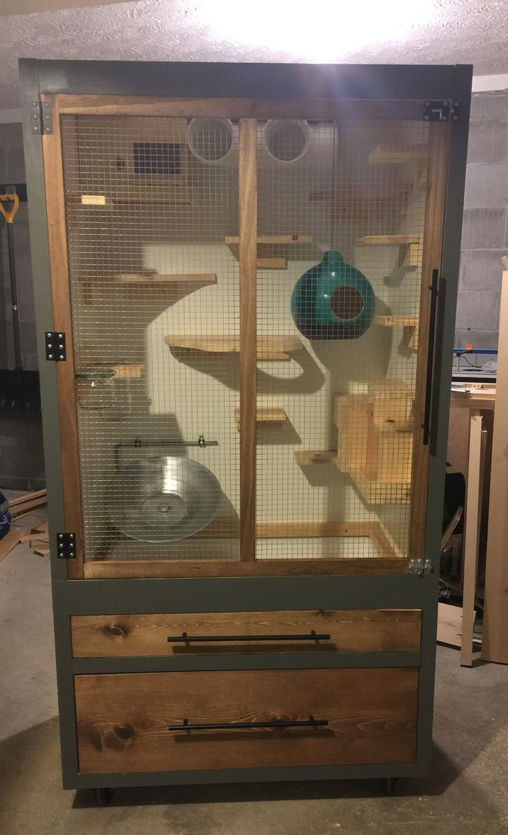 Best ideas about DIY Chinchilla Cage
. Save or Pin Homemade chinchilla cage converted from a wardrobe Now.