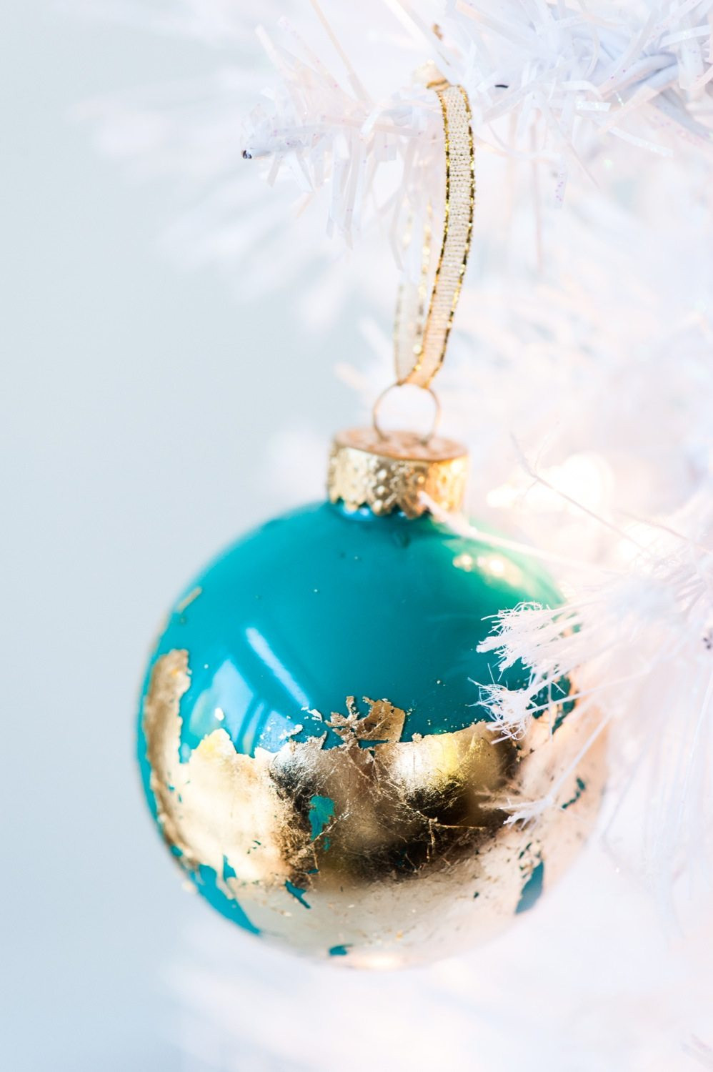 Best ideas about DIY Christmas Bulbs
. Save or Pin DIY Painted Gold Leaf Ornaments The Sweetest Occasion Now.