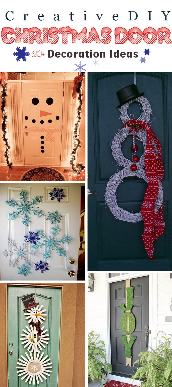 Best ideas about DIY Christmas Door Decorations
. Save or Pin 20 Creative DIY Christmas Door Decoration Ideas Now.