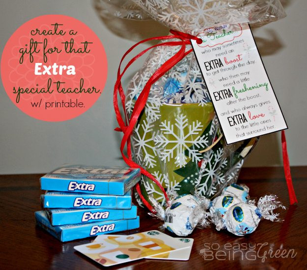 Best ideas about DIY Christmas Gifts For Teacher
. Save or Pin DIY Teacher Gifts for Christmas featuring Extra Gum for Now.