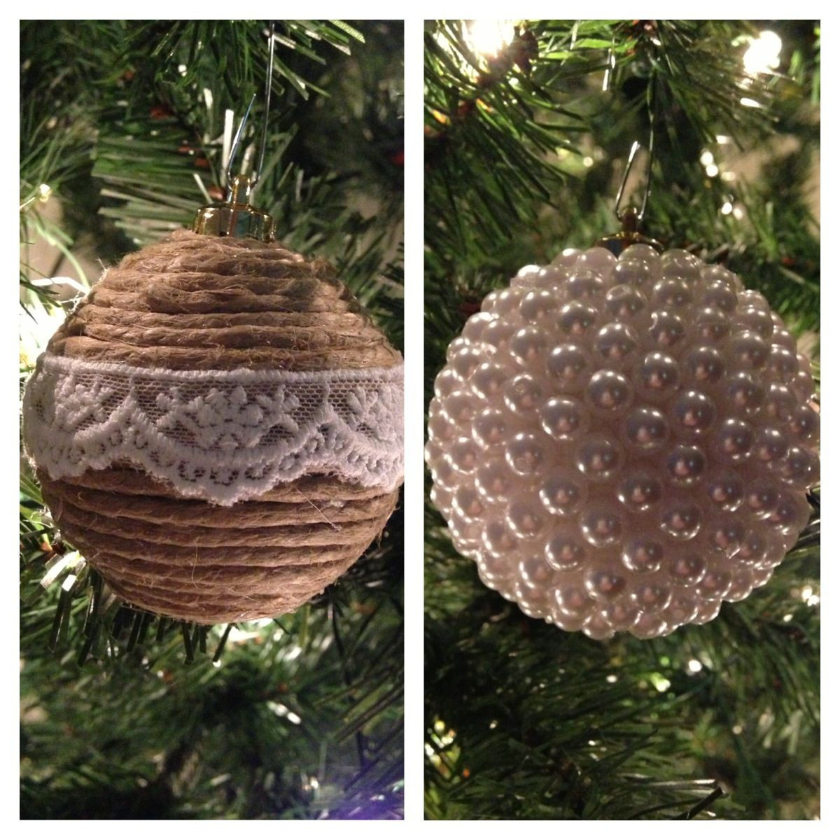 Best ideas about DIY Christmas Lace
. Save or Pin DIY Christmas ornaments lace pearls This reminds me of Now.