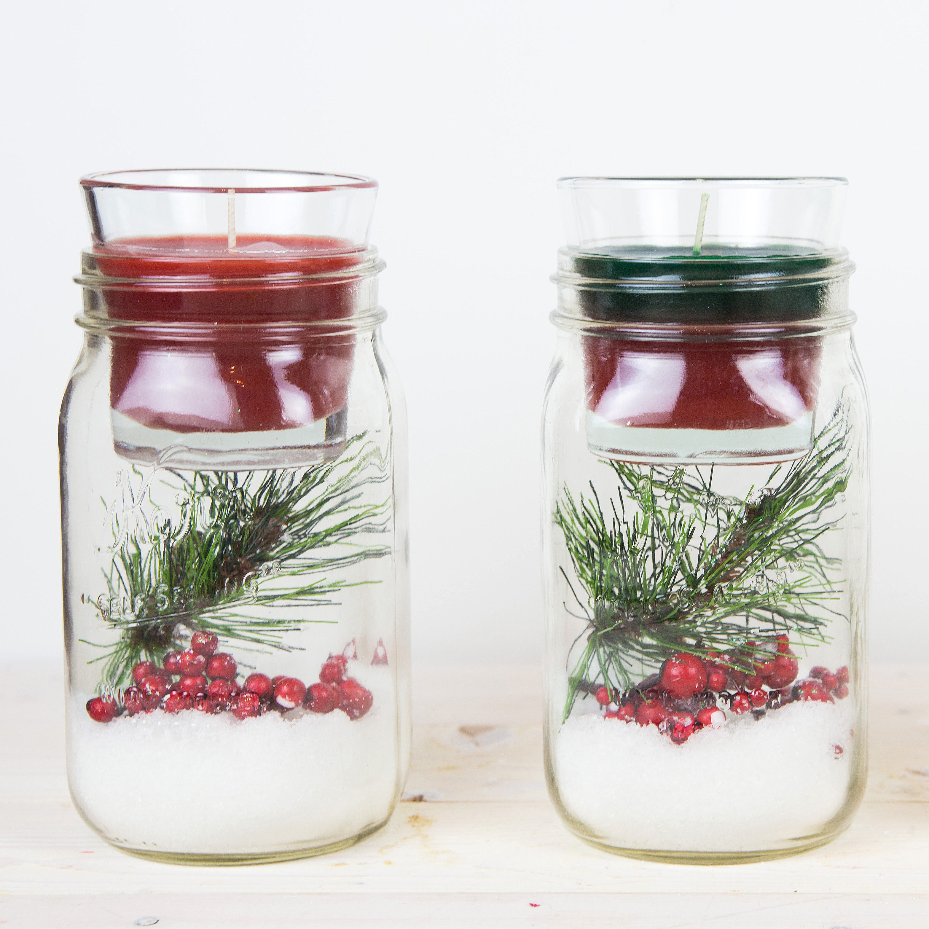 Best ideas about DIY Christmas Mason Jars
. Save or Pin DIY Christmas Mason Jar Candle Holder Now.