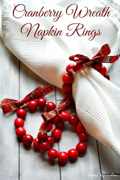 Best ideas about DIY Christmas Napkin Rings
. Save or Pin Cranberry Wreath DIY Napkin Rings Now.