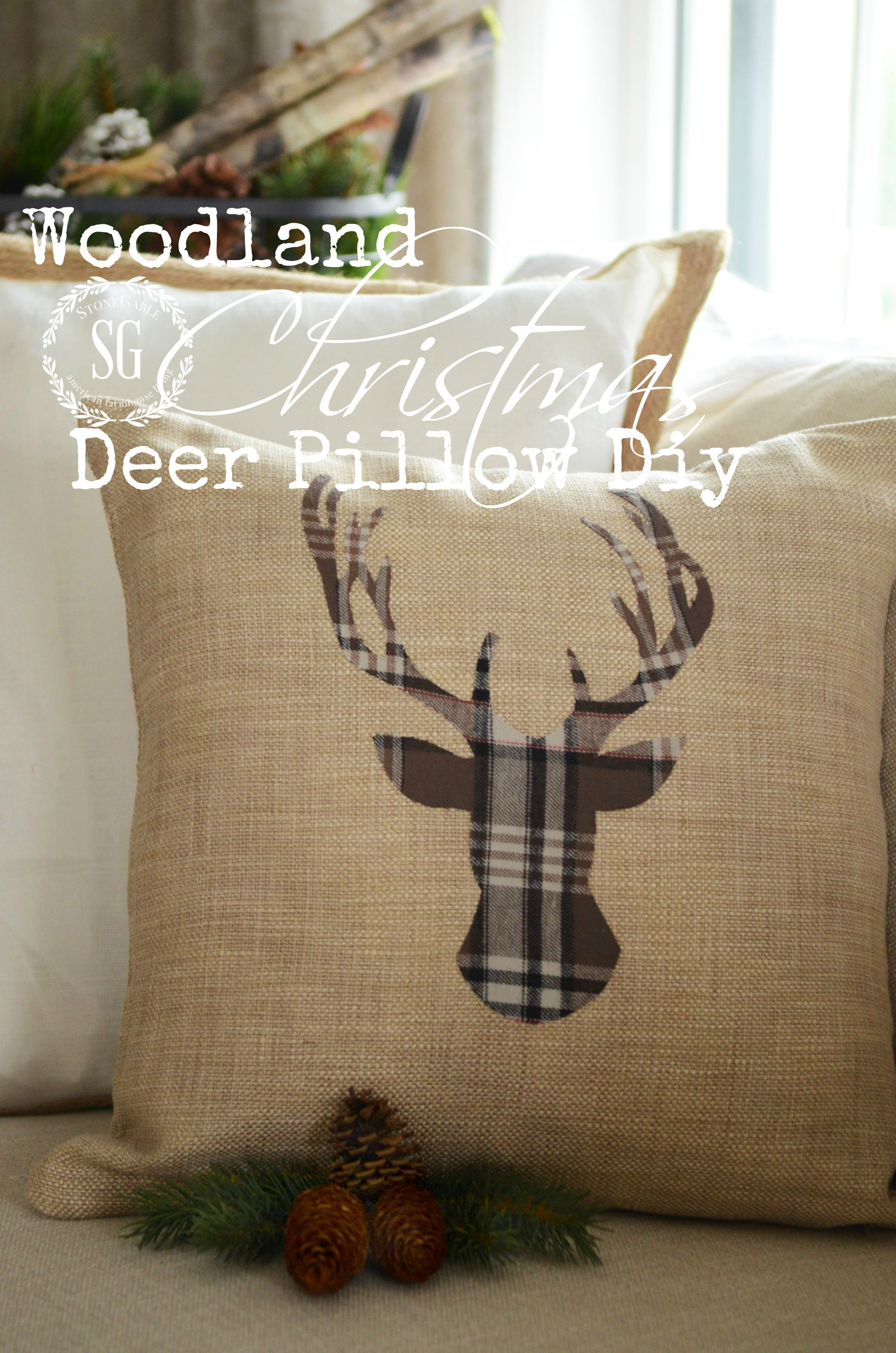 Best ideas about DIY Christmas Pillows
. Save or Pin WOODLAND CHRISTMAS DEER PILLOW DIY StoneGable Now.