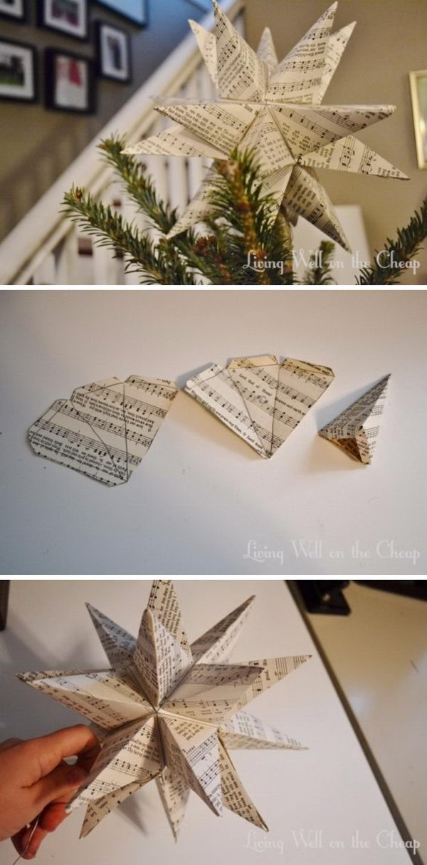 Best ideas about DIY Christmas Star Tree Topper
. Save or Pin Awesome DIY Christmas Tree Topper Ideas & Tutorials Hative Now.