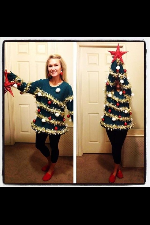 Best ideas about DIY Christmas Tree Costume
. Save or Pin Christmas Tree DIY Costume Great alternative for an ugly Now.