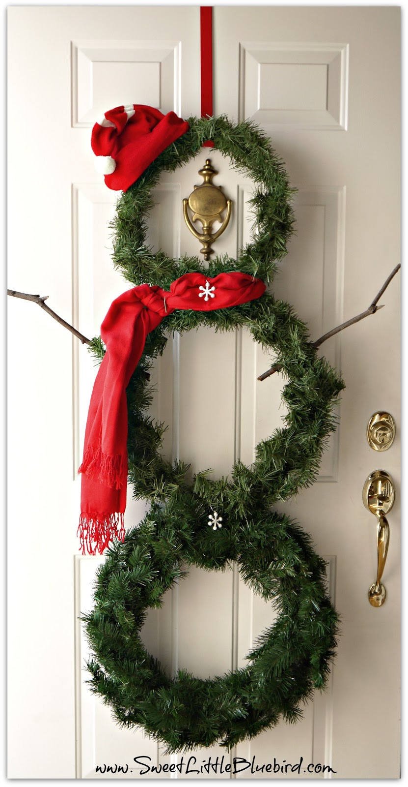 Best ideas about DIY Christmas Wreath Ideas
. Save or Pin DIY Snowman Wreath Sweet Little Bluebird Now.