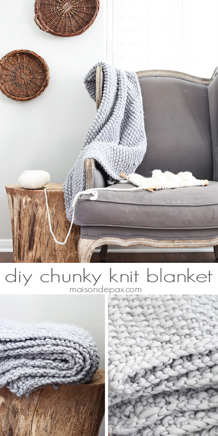 Best ideas about DIY Chunky Knit Blanket
. Save or Pin Chunky Gray Knit Blanket Maison de Pax Now.