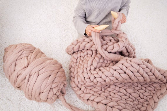 Best ideas about DIY Chunky Knit Blanket
. Save or Pin DIY KNIT Kit Chunky knit blanket 40x60 in Giant Knitting Now.