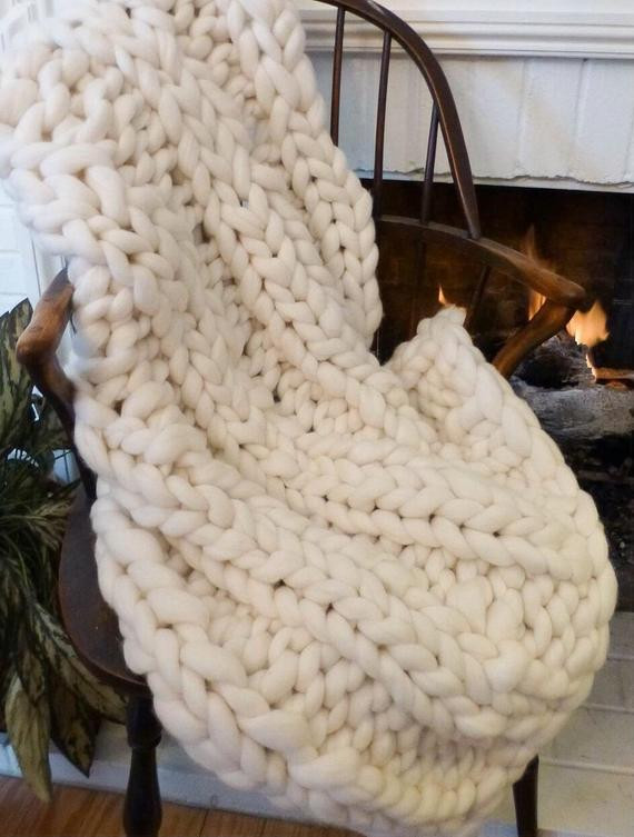 Best ideas about DIY Chunky Knit Blanket
. Save or Pin KNIT KIT DIY Tutorial Chunky Blanket 24 Giant Now.