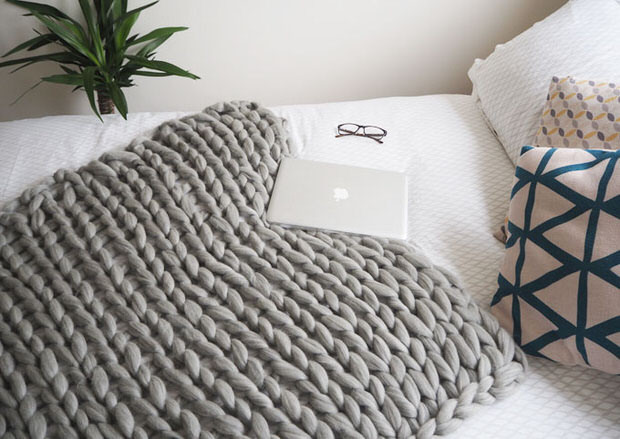 Best ideas about DIY Chunky Knit Blanket
. Save or Pin Easy DIY Chunky Throw Blankets • The Bud Decorator Now.