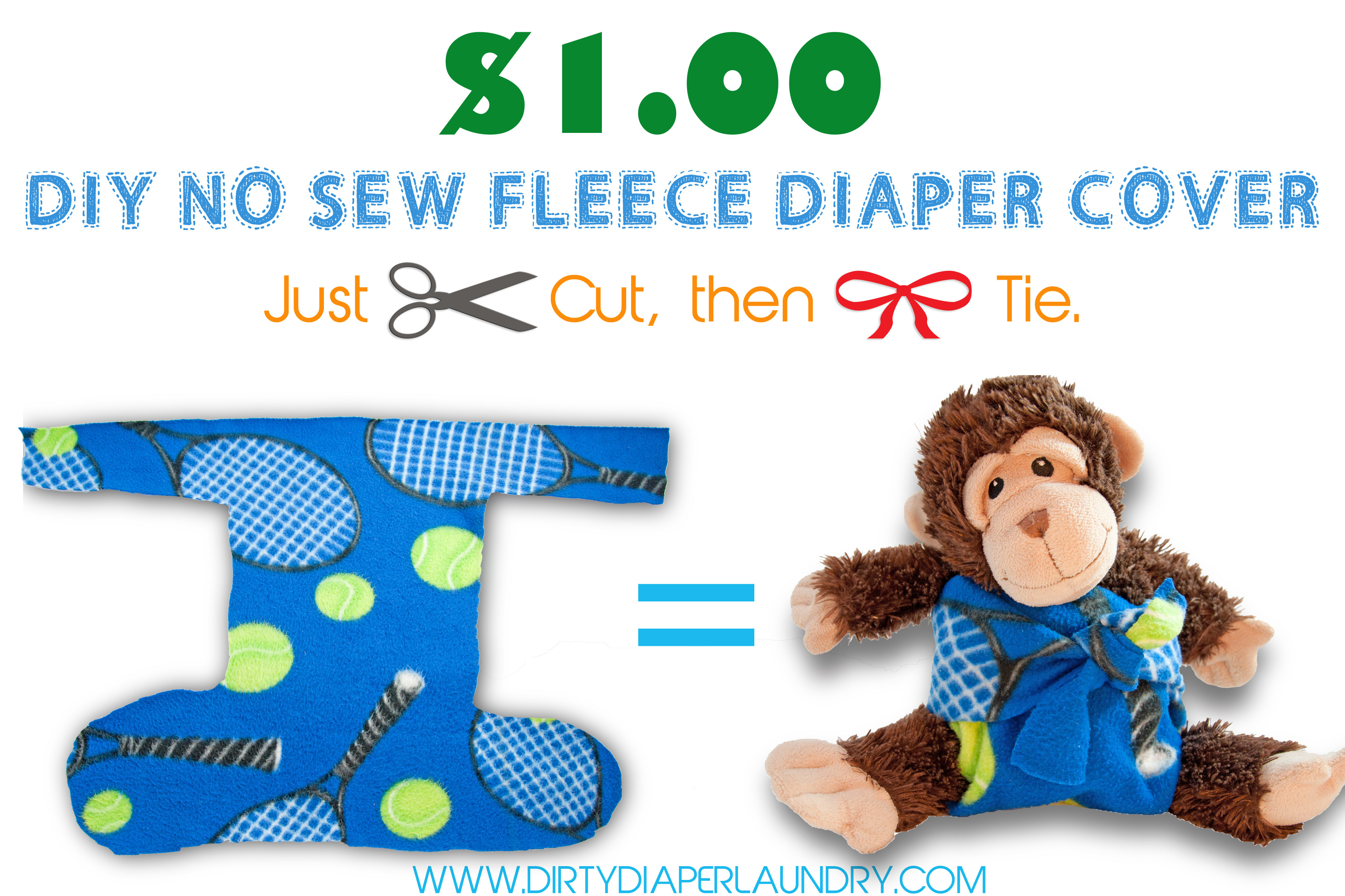 Best ideas about DIY Cloth Diaper
. Save or Pin $1 00 DIY No Sew Fleece Cloth Diaper Cover Video – Dirty Now.