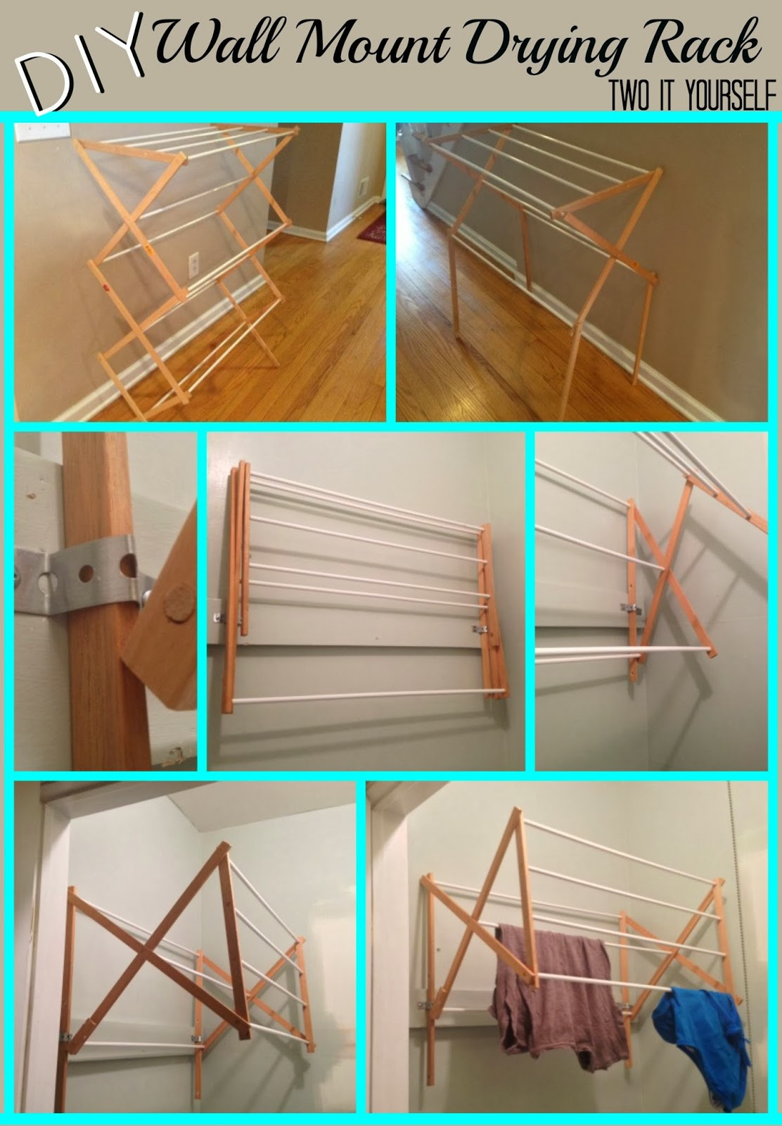 Best ideas about DIY Clothes Drying Rack
. Save or Pin Two It Yourself DIY Laundry Drying Rack Wall Mount from Now.