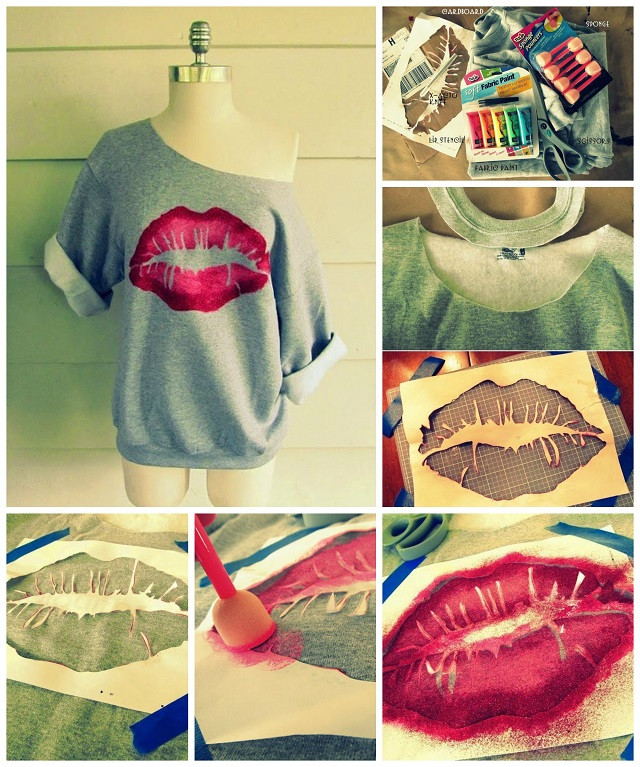 Best ideas about DIY Clothes Projects
. Save or Pin Kiss Me Lip Sweatshirt DIY AllDayChic Now.