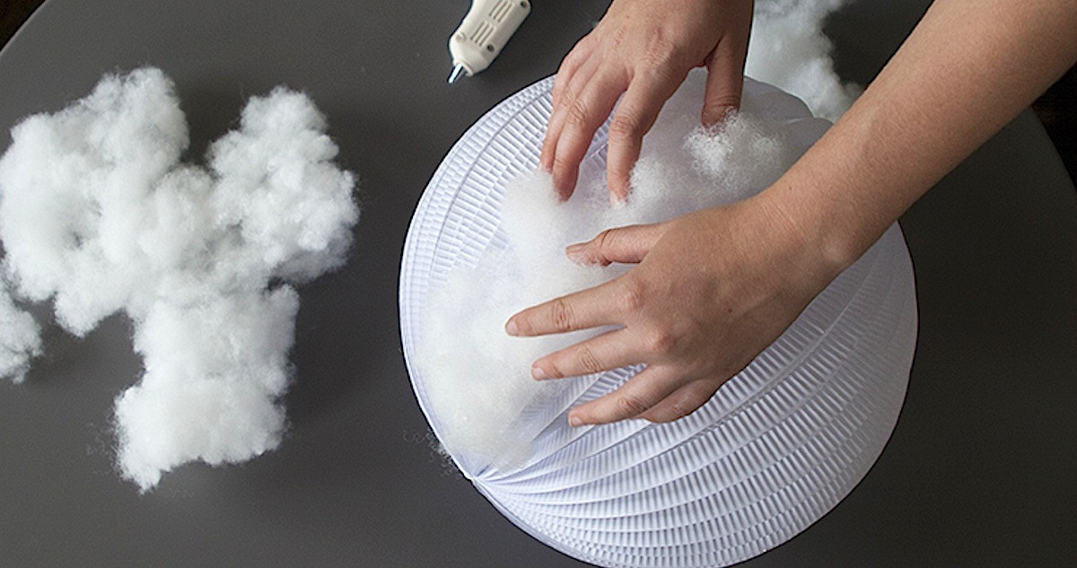 Best ideas about DIY Cloud Light
. Save or Pin She Glues Cotton To A Paper Lantern Now Watch What Now.