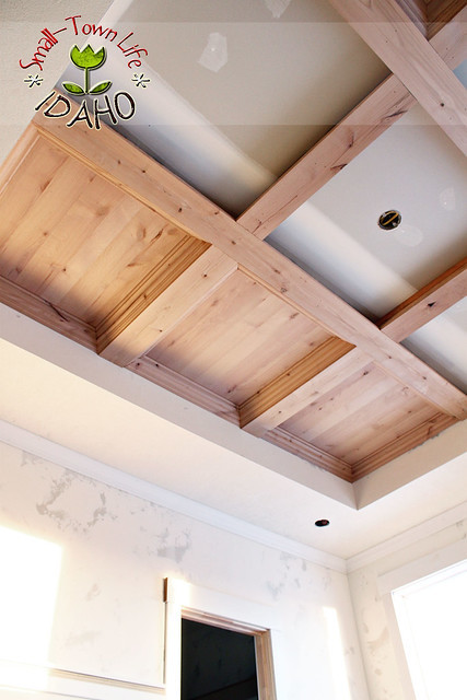 Best ideas about DIY Coffered Ceiling
. Save or Pin Our Small Town Idaho Life MASTER BEDROOM WOOD CEILING DIY Now.