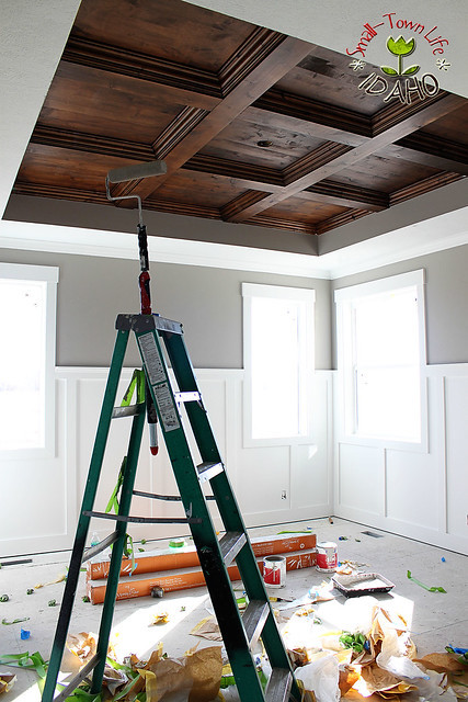 Best ideas about DIY Coffered Ceilings
. Save or Pin Our Small Town Idaho Life MASTER BEDROOM WOOD CEILING DIY Now.