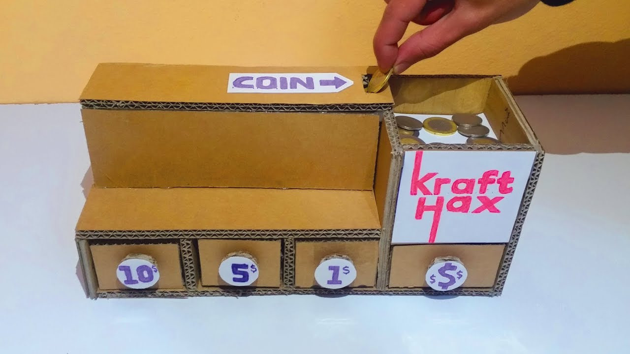 Best ideas about DIY Coin Sorter
. Save or Pin DIY Coin Sorting Machine from Cardboard DIY Self sorting Now.